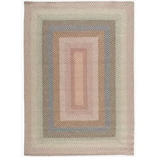 Hand woven Craftworks Braided Coral Multicolor Rug (5 X 7)