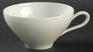 Heinrich   H&C Grazie White Flat Cup, Fine China Dinnerware   All White, Coupe,