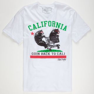 Back To Cali Mens T Shirt White In Sizes X Large, Large, Small, Me