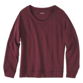 Merona Womens Plus Size Long Sleeve Pullover Top   Red 2