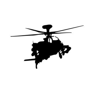 Helicopter Vinyl Wall Art Decal (BlackEasy to apply You will get the instructionDimensions 22 inches wide x 35 inches long )