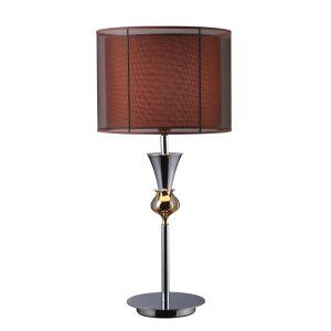 Dimond Lighting DMD D1467 Dunbar Table Lamp with Chocolate Organza Outer Shade &