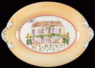 Pfaltzgraff Pistoulet 18 Oval Serving Platter, Fine China Dinnerware   Stonewar