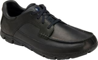 Mens Rockport Rocsports Lite Moc Toe   Black Full Grain Leather Lace Up Shoes