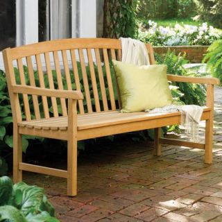 Oxford Garden Chadwick Wood Curved Back Garden Bench Multicolor   CH72
