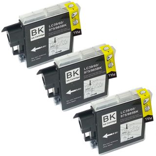 Brother Lc 39 Compatible Black Ink Cartridges (pack Of 3) (BlackPrint yield Maximum yield 400 pages with 5 percent coverageNon refillableModel LC 39Pack of Three (3)We cannot accept returns on this product. )