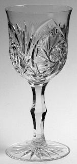 American Cut Eleanor Water Goblet   Cut Pinwhell And Fan,Stem 326