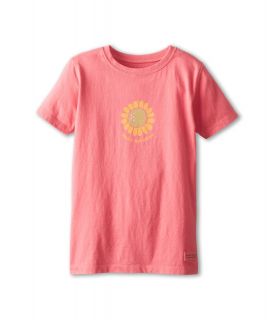 Life is good Kids Hello Sunflower Crusher Tee Girls T Shirt (Pink)