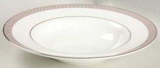 Royal Doulton Piper Platinum Rim Soup Bowl, Fine China Dinnerware   Classic Arch