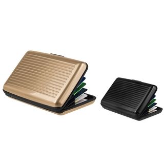 Basacc Gold Aluminum Card Case/ Black Aluminum Card Case (Gold, BlackDimensions 4.5 x 0.75 x 3 inchesMaterial Plastic/ AluminumAll rights reserved. All trade names are registered trademarks of respective manufacturers listed.California PROPOSITION 65 WA