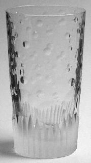 Varga Milano Highball Glass   Cut Bubbles, Cut Frosted Vertical Lines