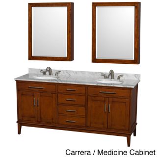 Hatton Light Chestnut Wood 72 inch Double Vanity