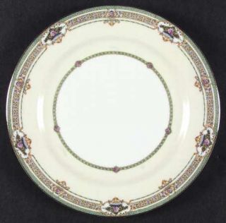 Meito Dublin (F&B Japan)(Floral Urns) Dinner Plate, Fine China Dinnerware   Gree