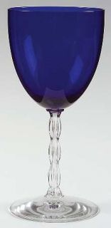 Fostoria Westchester Cobalt Blue Water Goblet   Stem #6012, Cobalt Blue Bowl