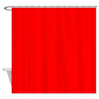  Red Solid Shower Curtain  Use code FREECART at Checkout