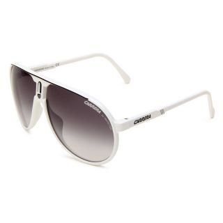Carrera Champion/l/s White/ Black Plastic Aviator Sunglasses