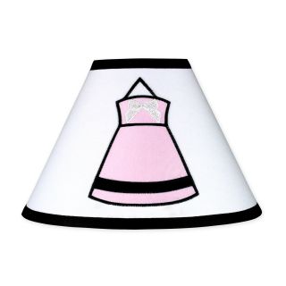 Sweet Jojo Designs Pink, Black And White Princess Lamp Shade (Brushed microfiber Lamp base not included)