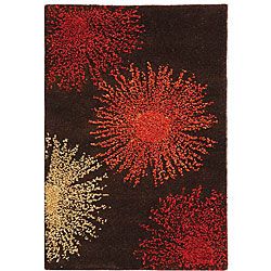 Handmade Soho Burst Brown New Zealand Wool Rug (2 X 3) (BrownPattern GeometricMeasures 0.625 inch thickTip We recommend the use of a non skid pad to keep the rug in place on smooth surfaces.All rug sizes are approximate. Due to the difference of monitor