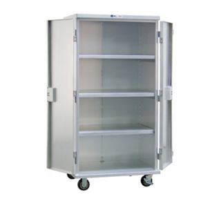 New Age Solid Security Cage w/ Adjustable Shelves & Double Doors, 72x49x26 in, Aluminum