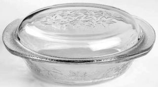 Princess House Crystal Fantasia 1.5 Quart Oval Covered Casserole   Clear,Pressed