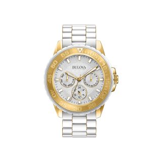 Bulova Womens White Ion Plated Multifunction Watch