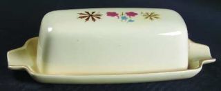 Franciscan Larkspur 1/4 Lb Covered Butter, Fine China Dinnerware   Pink & Blue F