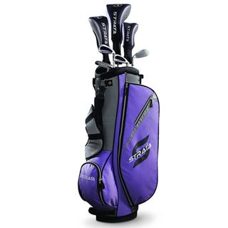 Callaway Womens Strata 11 piece Complete Set (Not FoundMaterials Steel and GraphiteDimensions 54 inches long x 12 inches wide x 12 inches deep Right handed and Left handedSet includesFeature DriverFeature Fairway woodFeature 5HFeature 7 ironFeature