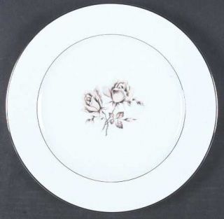 Prudence Duette Bread & Butter Plate, Fine China Dinnerware   P 567,Gray Roses,