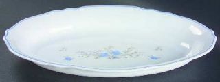 Arcopal Romantique Relish, Fine China Dinnerware   Blue Flowers,Daisies,Blue Tri