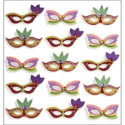 Jolees Mardi Gras Masks Mini Repeats Stickers