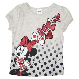 Disney Minnie Mouse Infant Toddler Girls Short Sleeve Tee   Light Tan 3T