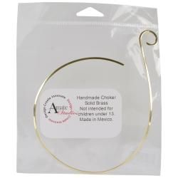 Designers Flat Round Curl Choker Necklace 1/pkg  Brass