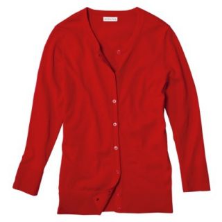 Merona Womens Ultimate 3/4 Sleeve Crew Neck Cardigan   Wowzer Red   L