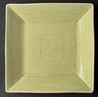 Baum Brothers Square Lines Lime Green Dinner Plate, Fine China Dinnerware   All
