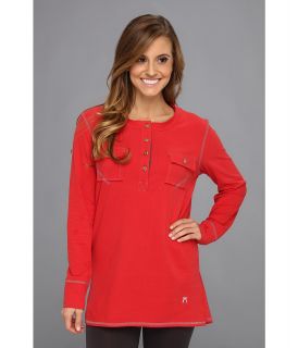 Karen Neuburger Campfire L/S Henley Top Womens Pajama (Red)