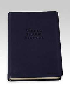 Graphic Image Personalized World Travel Journal   Navy