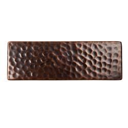 Copper 6 X 2 Accent Tile (pack Of 3) (CopperHardware finish Antique CopperDimensions 6 inches long x 2 inches wide x .25 inches deepHand hammered copper accent tileNote Due to the handmade nature of this product, there may be slight variations in size 