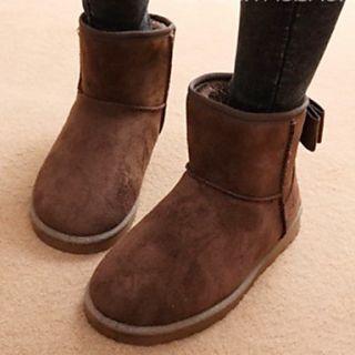 Suede Womens Flat Heel Snow Boots Ankle Boots(More Colors)