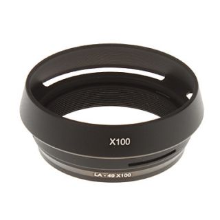 LA 49X100 Hollow out Lens Hood for Camera (Black)