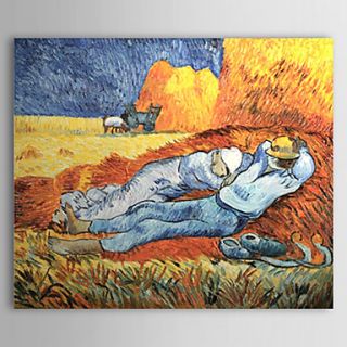 Hand painted Oil Painting Midday RestC.1890 Vincent Van.Gogh with Stretched Frame