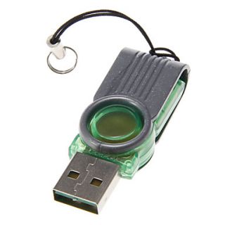 Mini USB Memory Card Reader (GreenGray)