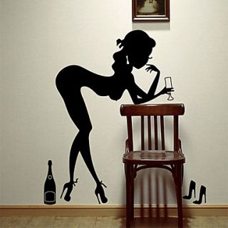 People Drinking Woman Wall Stickers