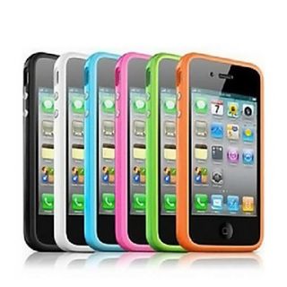 Solid Color Plastic Frame Side Case for iPhone4/4S