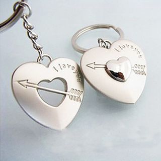 An Arrow Through A Heart Matching Keychain   Set of One Pair