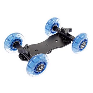 Floor Table Video Slider Track Dolly Car for DSLR Cameras   Black Blue