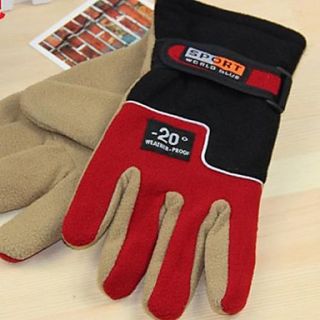 Outdoors Mens/Womens 100% Superfine Fleece Colorful Thick Gloves