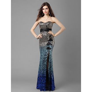 Trumpet/Mermaid Sweetheart Floor length Sequined Evening Dress