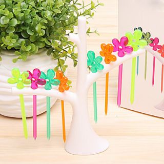 Flowers Blossom in the Branches Fruit Fork   Set of 8 Pieces