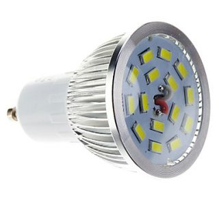 Dimmable GU10 1.5 6.5W 15x5730SMD 100 550LM 6000 7000K Cool White Light LED Spot Bulb (220 240V)