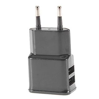 2 Dual USB Ports Charger Adapter EU Plug for SamsungiPhone Smartphone Device